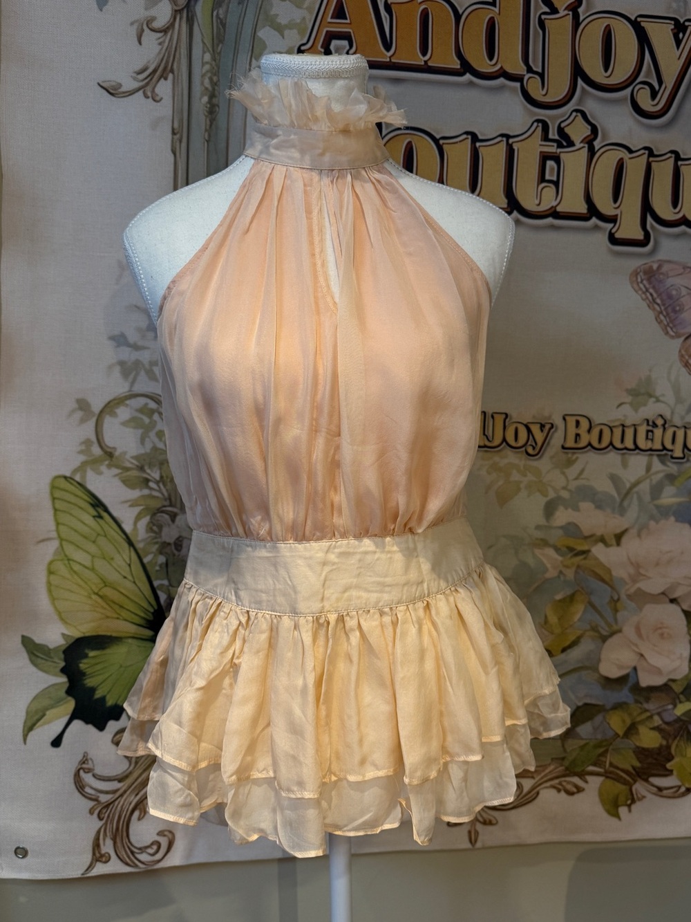 Silk pink top